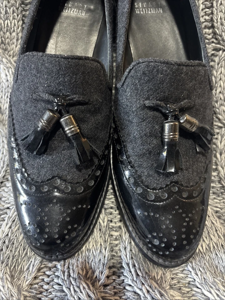 Pan con borlas Stuart Weitzman Guy Thing, venta al por menor de $315, ¡usado una vez! Talla US 9, S96 Foto 2 de 4