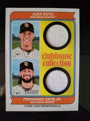 2023 Topps Heritage Clubhouse Collection Soto/Tatís Jr. Game Used Memorabilia 