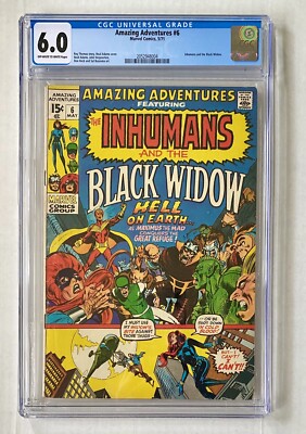 AMAZING ADVENTURES #6 CGC 6.0 FN 1971 NEAL ADAMS COVER BLACK WIDOW INHUMANS