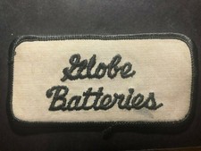 Vintage c1960's - Globe Batteries Embroidered Patch