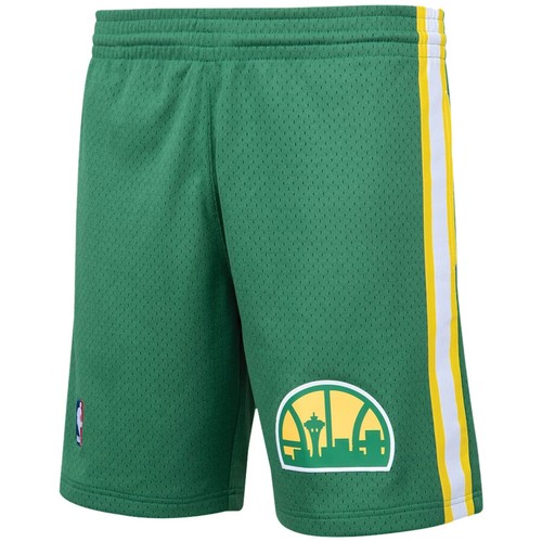 Mitchell Ness Seattle Supersonics 1994-95 ROAD KEMP PAYTON SWINGMAN GREEN SHORTS - Picture 15 of 31