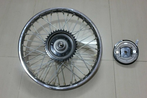 19" HALF WIDTH HUB FRONT& REAR COMPLETE WHEEL RIM SET ASSEMBLY ROYAL ENFIELD BSA - Picture 3 of 12