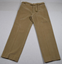 Vintage Corduroy Pants Hickey Freeman Customs 35/36 x 29 70s Thick Khaki Pant