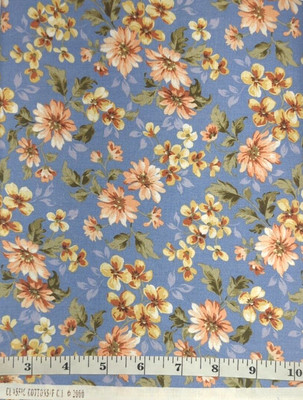Vintage 2000 Classic Cotton Sew Quilt Craft Fabric BTY Mixed Muted Tone Florals