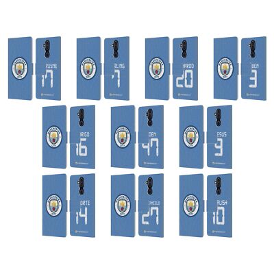 MAN CITY FC 2021/22 PLAYERS HOME KIT GROUP 1 LEATHER BOOK CASE FOR NOKIA PHONES