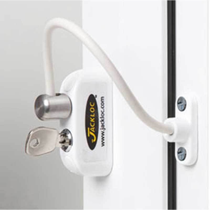 Jackloc Pro-5 Key Locking Window Restrictor White (JACKW)