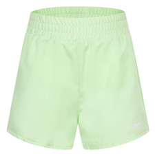 NIKE ONE ' GIRLS ' WOVEN TRAINING SHORTS ' LIGHT GREEN ' MEDIUM