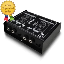 -PRO Premium Direct Injection Audio Box - Passive DI Unit Hum Eliminator W/ Inpu