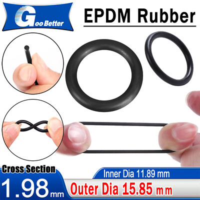1.98mm Cross Section Rubber O-ring 100pc Plumbing Kitchen/tap Sealers/11.89mm ID