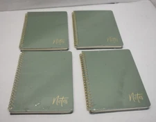 Lot of 4 Zotia Lined Spiral Journals Notebooks A5 College Ruled 140 Pages Green