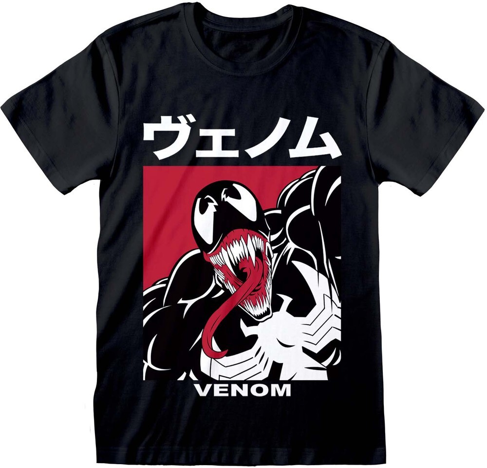 Японская футболка с человеком-пауком из комиксов Marvel Comics - Venom черного цвета