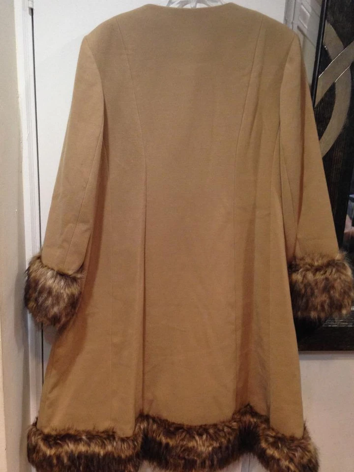 Mujer Iglesia Abrigo Largo Pesado Chaqueta Invierno Ropa Exterior más etiqueta 3X pero se ajusta a 4X Foto 4 de 4