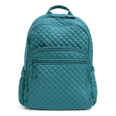 Vera Bradley Women's Cotton Campus Backpack Forever Green - Recycled Cotton O...