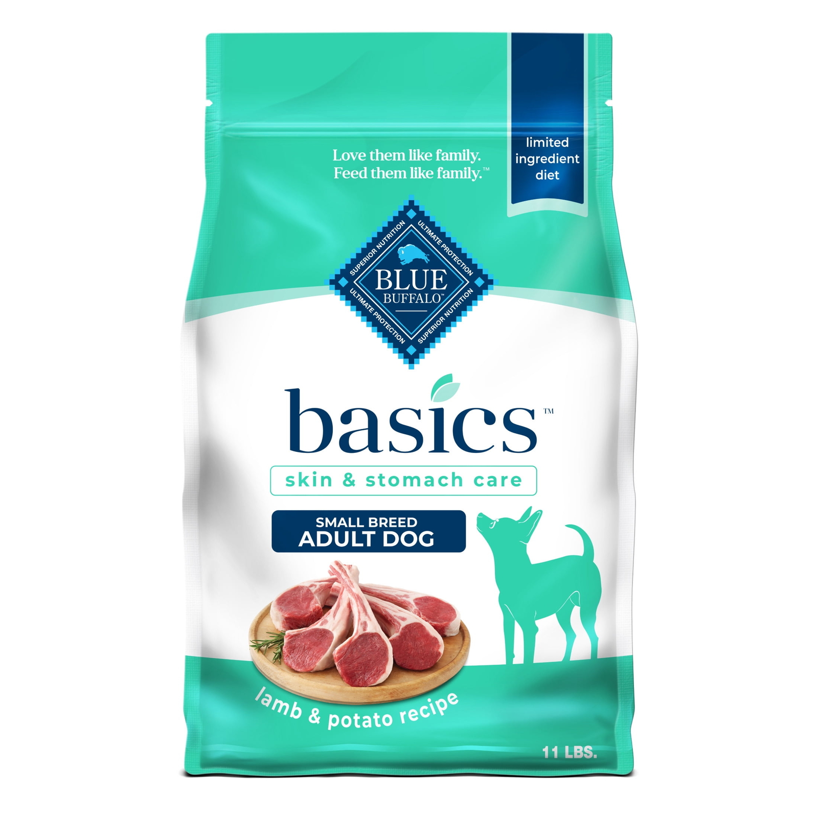 Dog Food, Small Breed Adult, Limited Ingredient Diet, Lamb, 11 lbs.