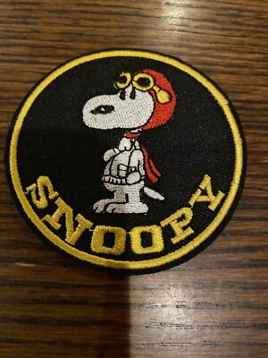Snoopy,Red Baron  3  Round Patch. New Iron/sew On.