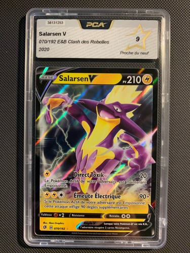 Coffret 10 Cartes Pokémon – Salarsen V 182/192 Full Art – Épée Et Bouclier Clash Des Rebelles – Français