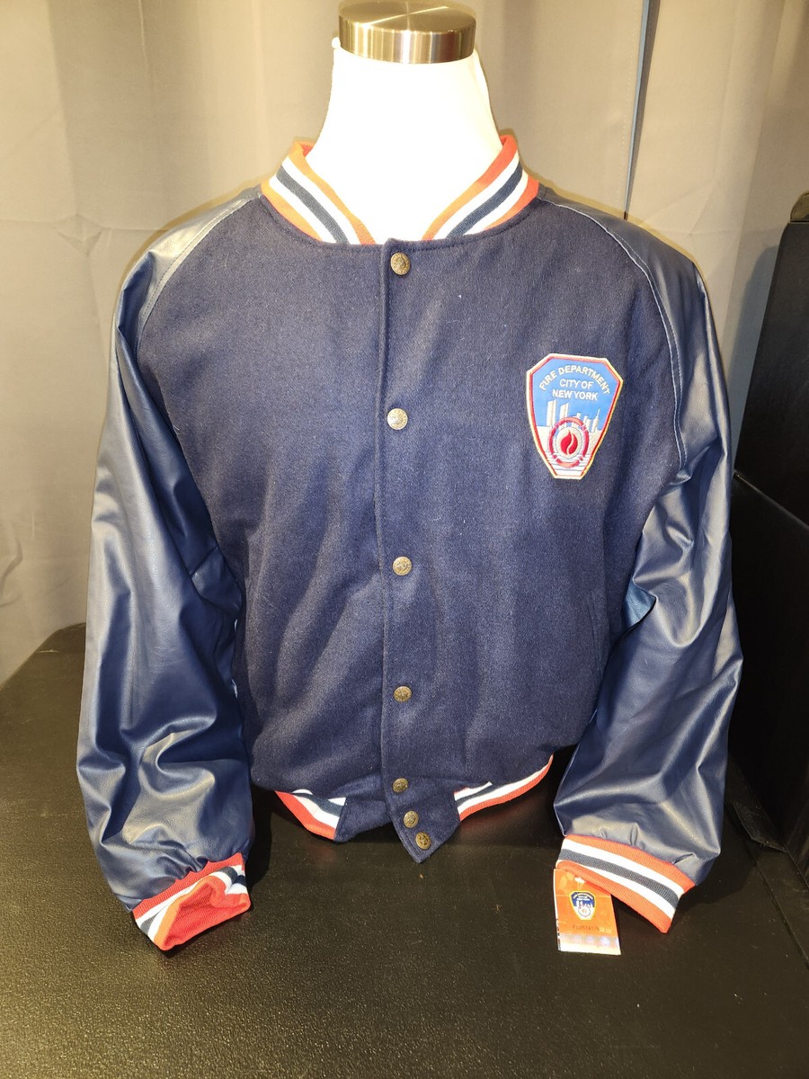 OFFICIALLY LICENSED FDNY VARSITY JACKET NEW YORK FIRE DEPARTMENT