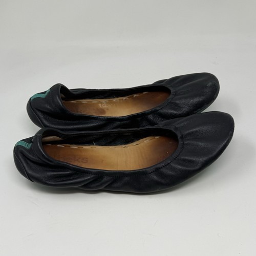 Tieks by Gavrieli Ballet Flats Womens 7 Black Leather Round Toe Slip-On Shoes - Picture 3 of 21
