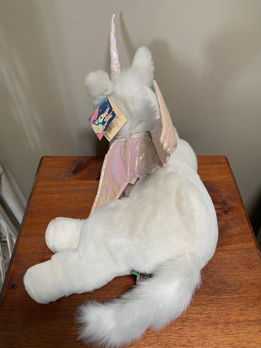 W.A. JACOBS TOYMAKER - White Sparkle Unicorn Pegasus Plush W/Tags