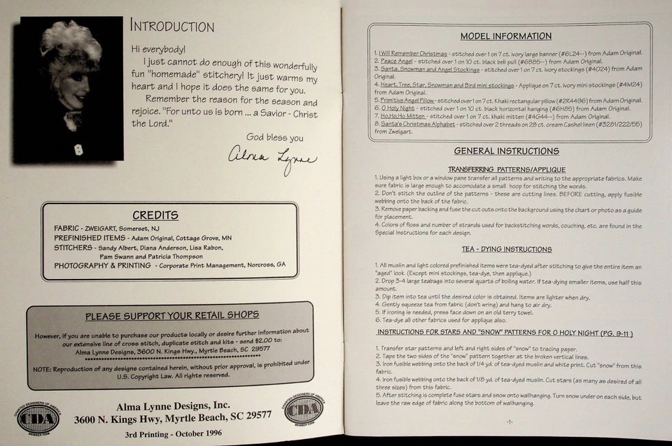 Christmas Homespun Words Of Wisdom Cross Stitch Patterns By Alma Lynne - Image 2 of 4