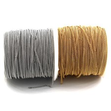 Gold/Silver Stainless Steel Curb Chains for DIY Bracelet Necklace Making Bulk