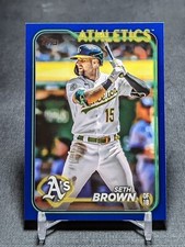 Seth Brown Royal Blue Parallel 2024 Topps Series 1 Card #79 Oakland Athletics