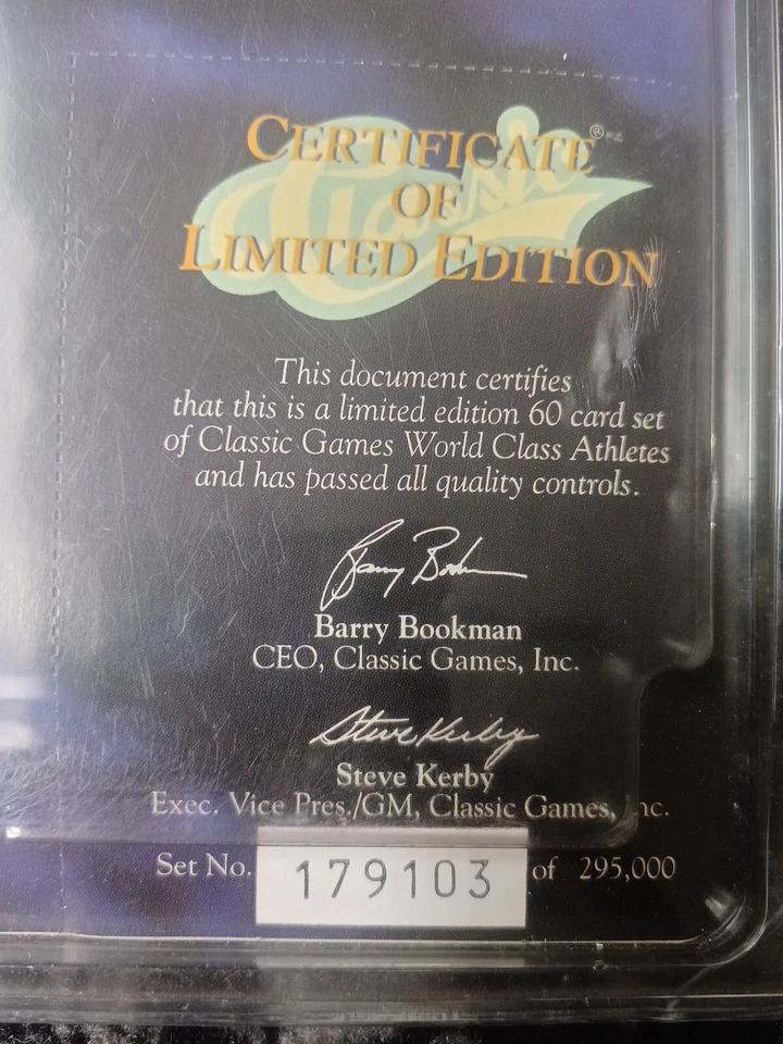 Tarjetas de atletas de clase mundial 1992 Foto 3 de 3