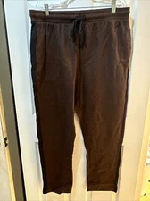 Cuddl Duds Men's Double Jersey Jogger-Dark Oak Heather-Medium-NEW-A454763