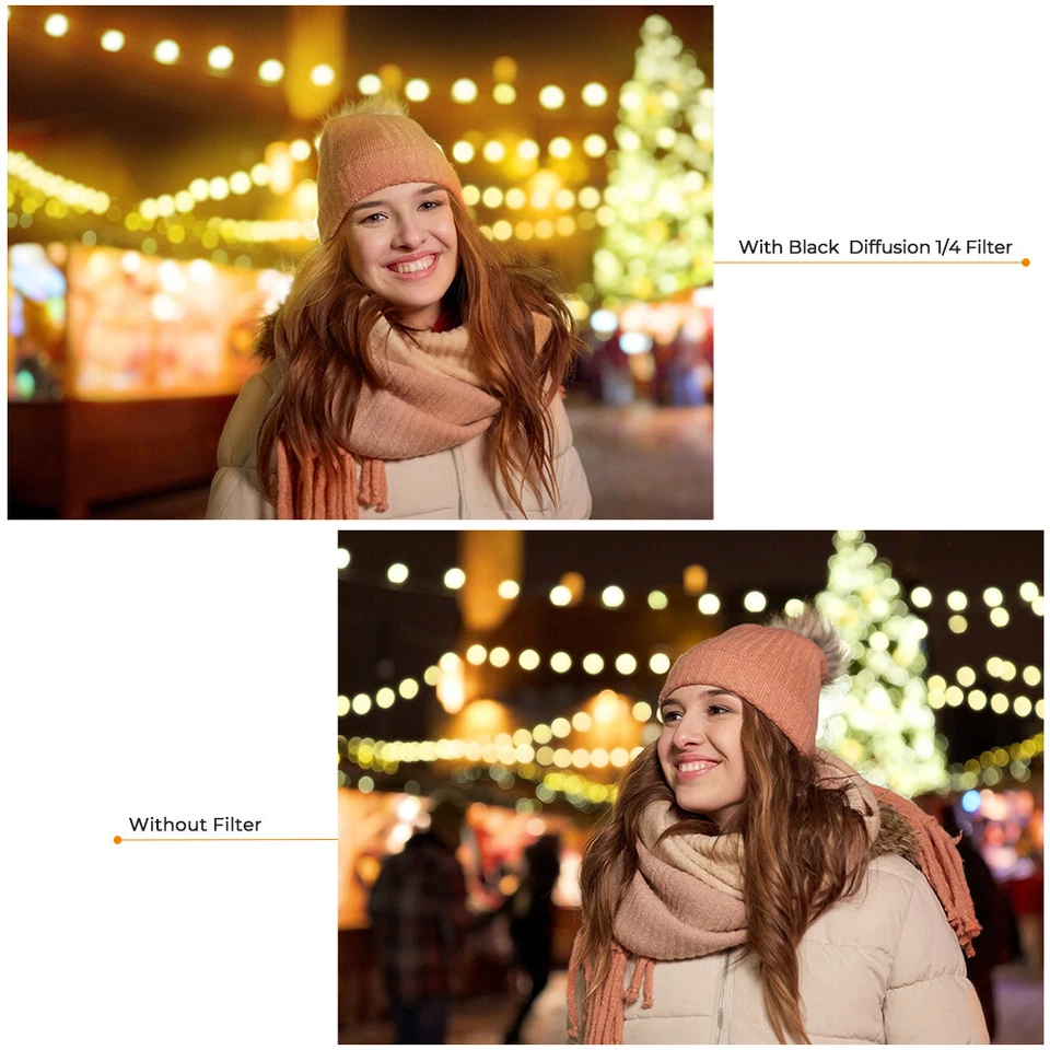 K&F Concept Black-Mist Soft Diffusion Filter 1/8 1/4 Ultra Slim 37-82mm Nano K/X - Image 4 of 4