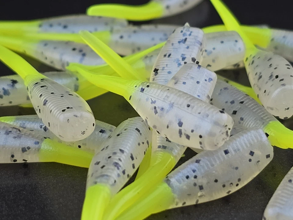 (24) 2" Cazador de losas Mono Leche/Gráfico GRUBS CEBO PLANTILLAS MIERDA PANFISH AGUIJÓN Foto 2 de 3