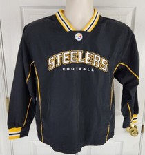 Reebok Pittsburgh Steelers Boy's Size Medium M 10/12 L/S Pullover Jacket NFL