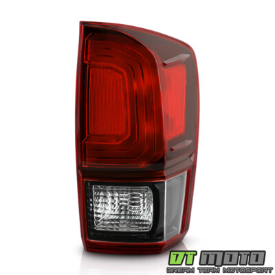 Red Lens Black Bezel Tail Light For 2018-2020 Toyota Tacoma Passenger RH Side
