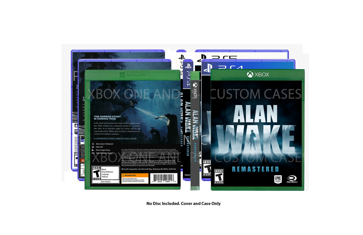 REPLACEMENT CASE NO DISC Alan Wake Remastered NO DISC PS4 PS5 XBOX