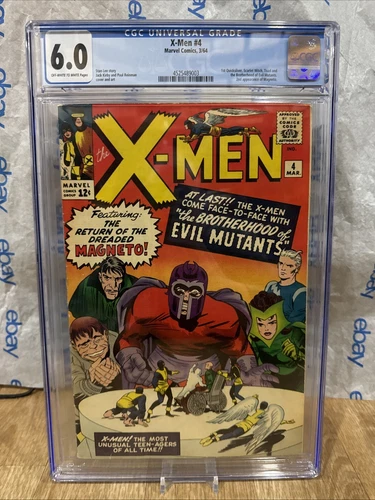 X-Men  4 cgc 6.0 Off White To Wp  First Scarlet Witch Toad Etc 1964 Graded Comic