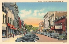 Postcard Central Avenue Looking South, Dunkirk, N.Y. unposted VTG VPC02.