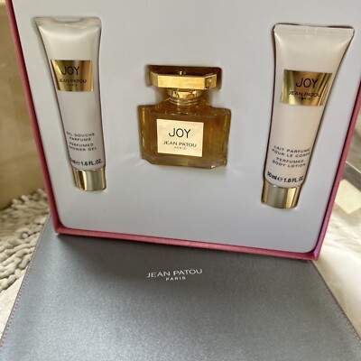 Jean Patou 3 PCS gift set Eau de Parfum 1.6oz , body lotion,  shower gel VINTAGE