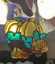 Halloween Pumpkin Plastic Stained Glass Window Sun catcher