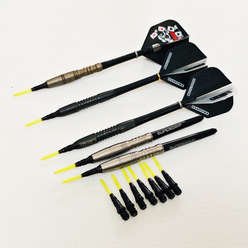 Marathon ICE Goodmoon Standard Darts Set Flights Supergrip Stems W/ Case & Spare - Picture 4 of 18