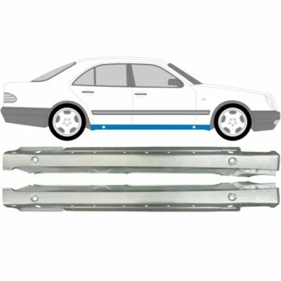 MERCEDES E-CLASS W210 E210 1995-2003 Marchepied Tôle de Réparation / Paire - Photo 1/4