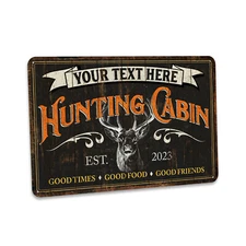 Custom Hunting Cabin Sign Deer Hunting Decor Man Cave Gift For Dad 108122002205