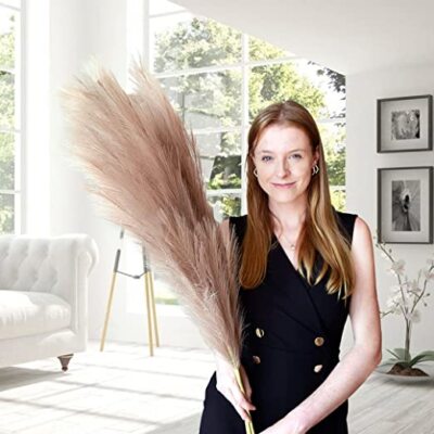 Pampasgras knstlich in Braun 3Stk 100cm.Pampasgras Gro Kuntpflanze Innen  Deko | eBay.de