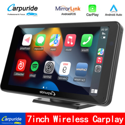 Carpuride Android Auto Apple CarPlay Tragbar 7'' IPS Autoradio Bluetooth Airplay