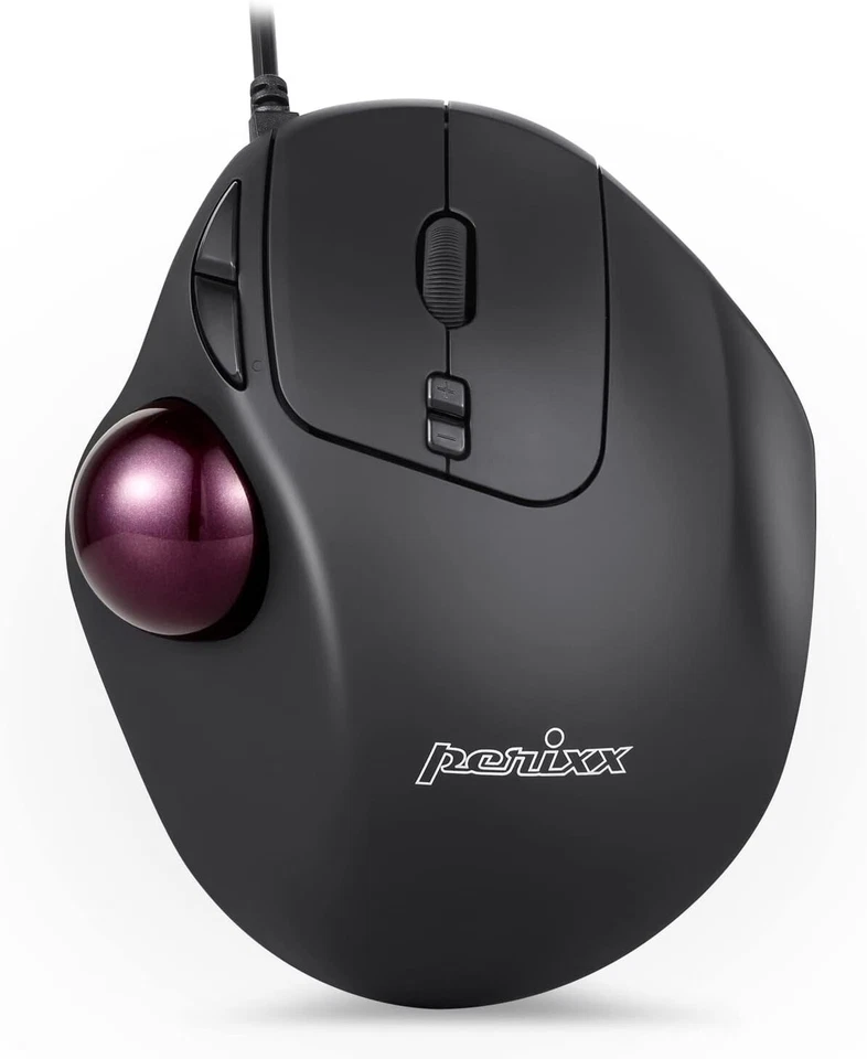 Wired Ergonomic Trackball Mouse - 7 Buttons with DPI Switch for Easy Navigation - Image 3 of 4