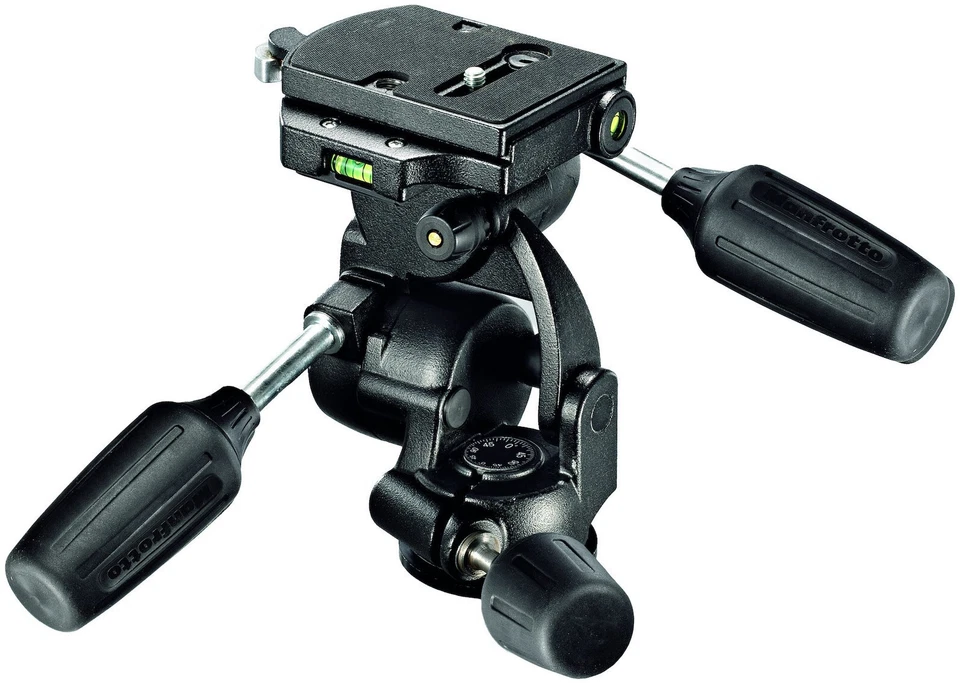 Manfrotto 808RC4 3-Way Standard Head with Quick Release Plate 410PL (Black) - Image 3 of 4