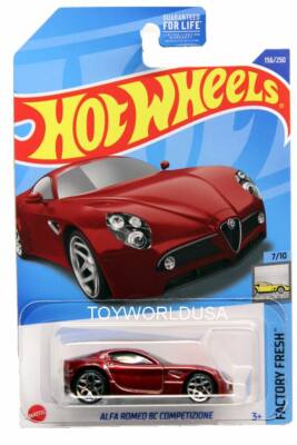 2022 Hot Wheels #156 Factory Fresh Alfa Romeo 8C Competizione Red
