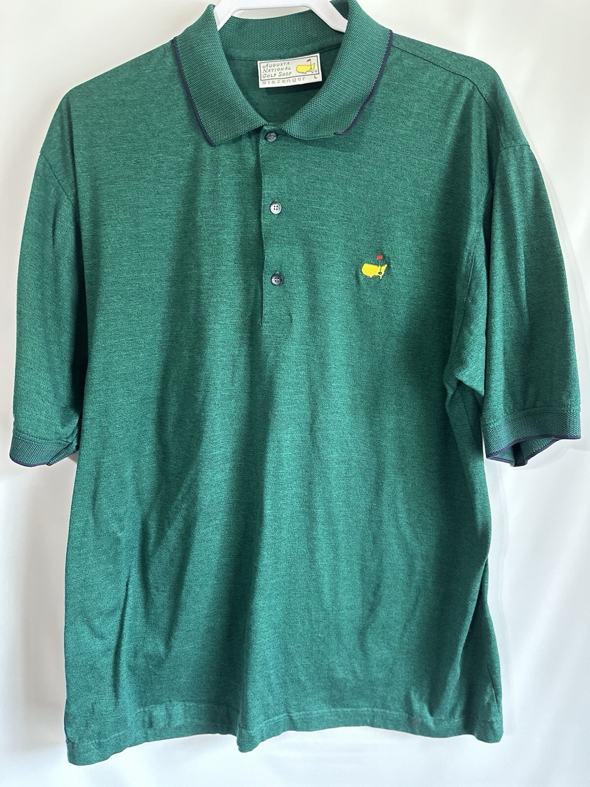 Vtg Masters Augusta National Golf Shop Slazenger Men’s Green Polo Shirt Large
