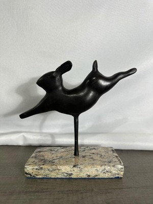 FRANCOIS POMPON '' RUNNING RABBIT ''  BRONZE SCULPTURE SIGNED AND NUMBERED