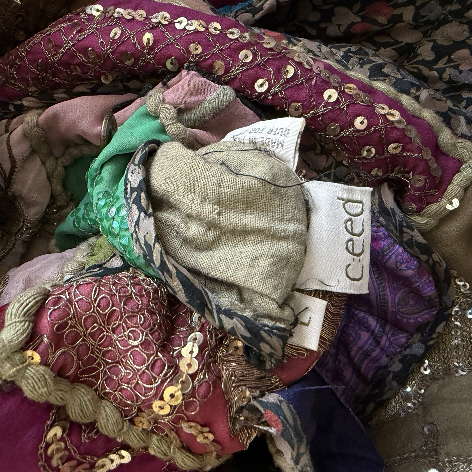 C:EED Reversible Silk Quilted Patchwork Jacket Wo… - image 5