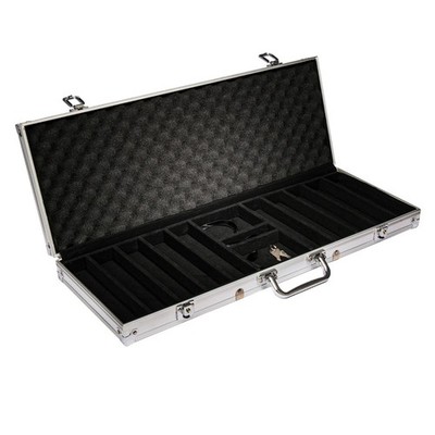 500-count Aluminum Poker Chip Case - Locking, Key Included
