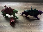 Vintage MOTU He-Man Complete Battle Cat & Panthor Figure Lot - C1009